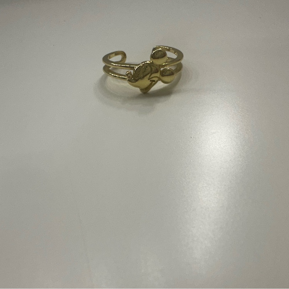 Gold Mickey Mouse Adjustable Ring